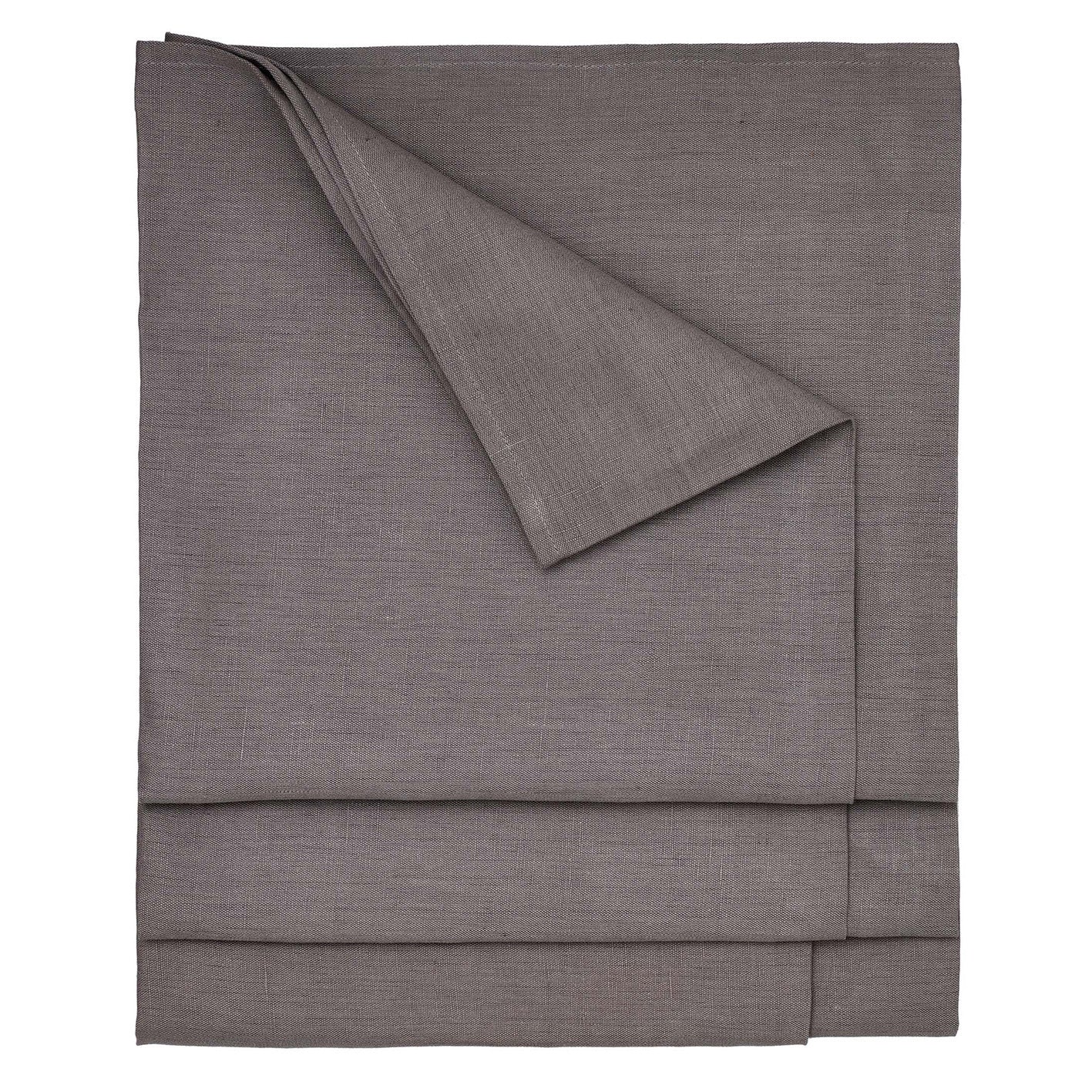 Solid Dyed Linen Cotton Union Tablecloth in Stone Grey Made in Canada