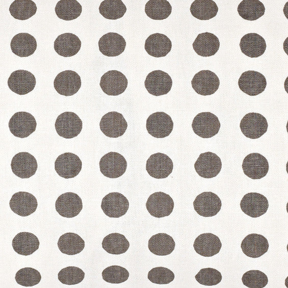 London Polka Dot Pattern Cotton Linen Home Decor Fabric by the Meter or by the yard for curtains, blinds upholstery in Stone Grey ships from Canada (USA)