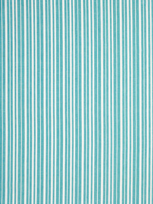 Palermo Ticking Stripe Cotton Linen Home Decor Fabric by the Meter or yard for curtains, blinds, upholstery in Pacific Turquoise Blue ships from Canada (USA)