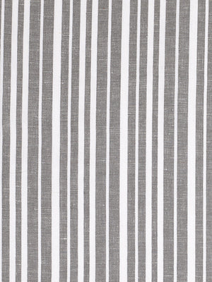 Palermo Ticking Stripe Cotton Linen Home Decor Fabric by the Meter or by the yard in Stone Grey for curtains, blinds or upholstery ships from Canada (USA)
