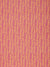Graphic Adam's Rib Pattern Screen Printed Linen Cotton Canvas Fabric in Bright Coral Pink & Mustard Yellow