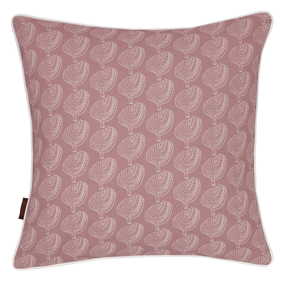 Graphic Apple Tree Pattern Printed Linen Union Decorative Throw Pillow in Light Heather Pink 45x45cm (18x18") Canada