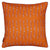 Ukelele Guitar Pattern Linen Cotton Cushion in Bright Pumpkin Orange 45x45cm