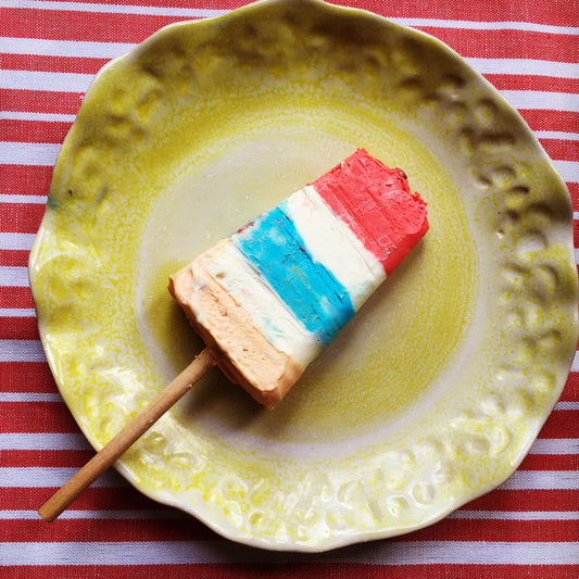 Make your own delicious no churn Striped Ice Cream Pops