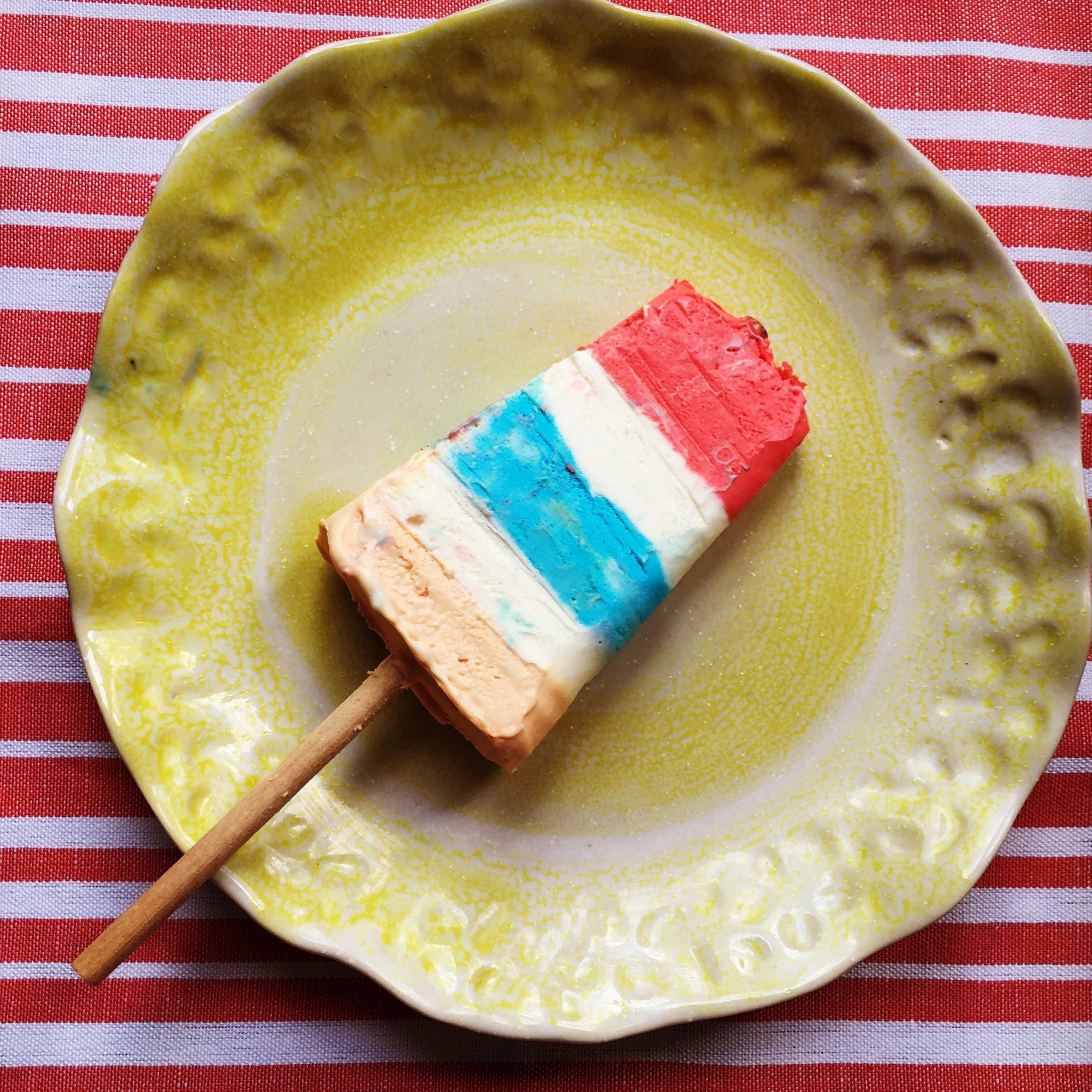 Make your own delicious no churn Striped Ice Cream Pops