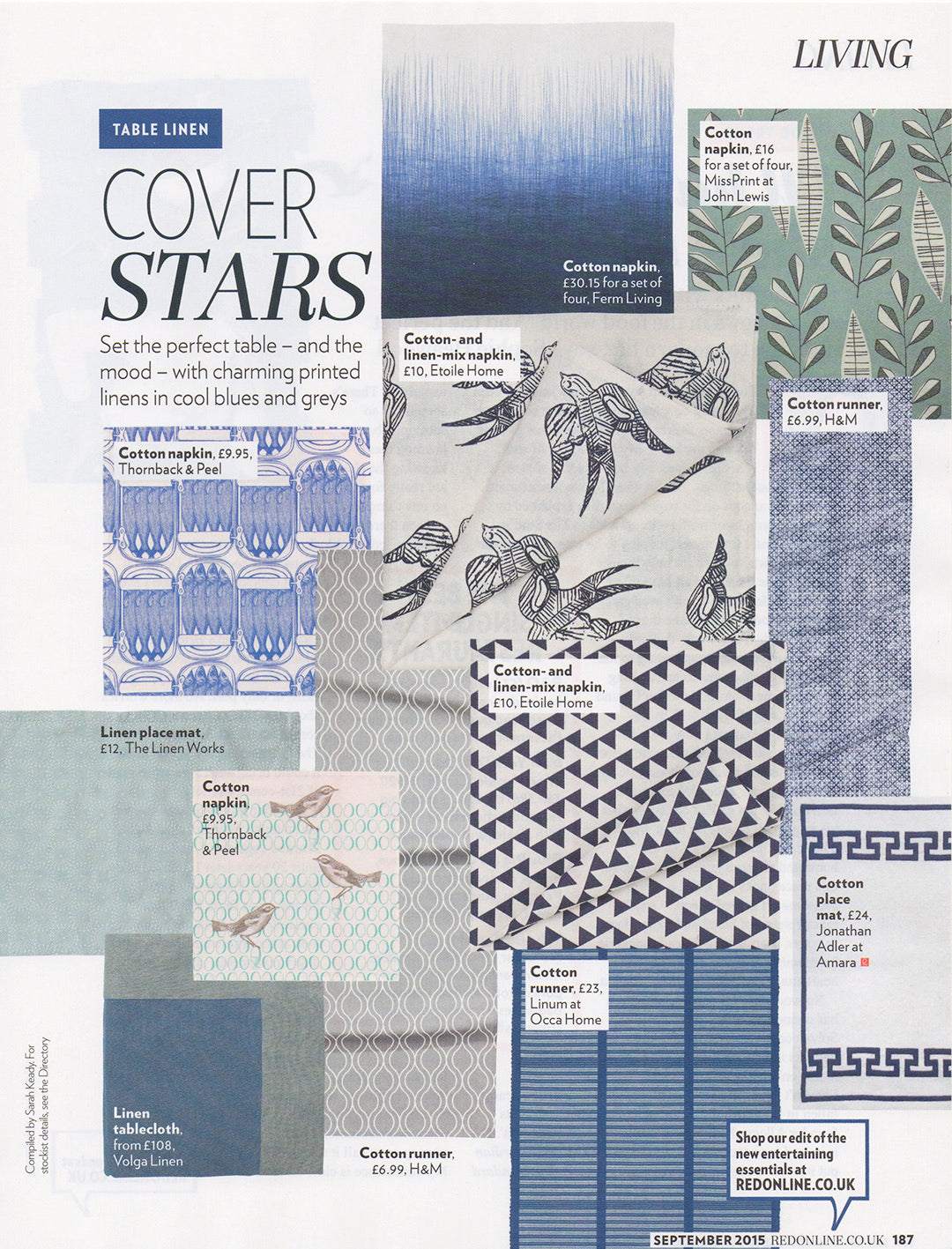 étoile home's Katia swallow pattern and bunting geometric pattern aubergine cotton linen napkins ships from Canada worldwide