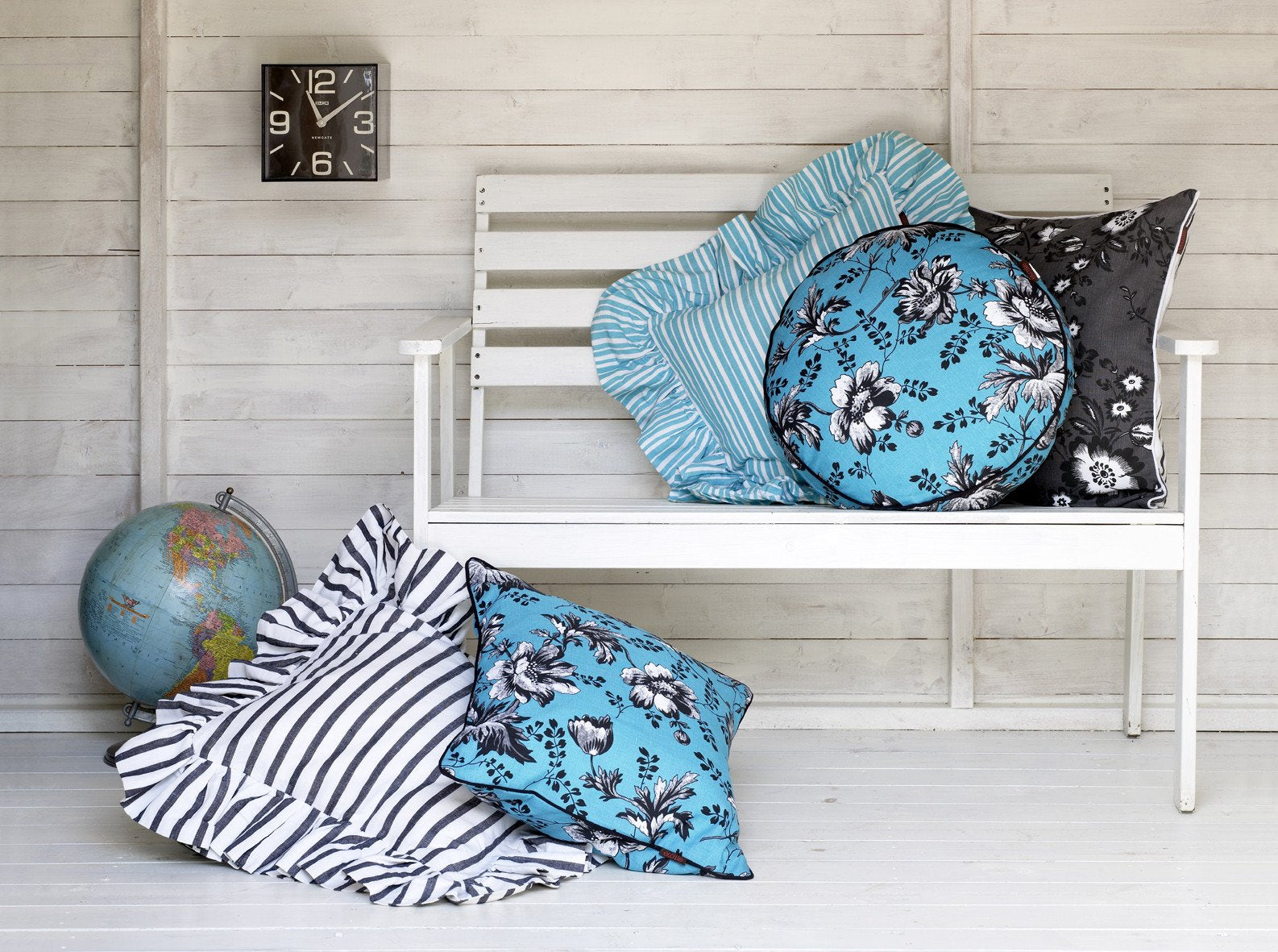 Stripe ruffle floral throw pillows stripe pattern canada and use