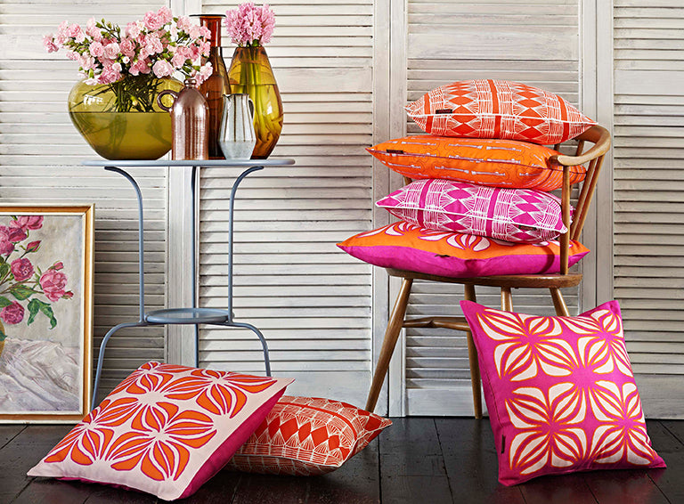 Find all your perfect home decor fabrics, throw pillows, table linens and more with our search by colour section at Main & Mersey online store ships worldwide form Canada including the USA