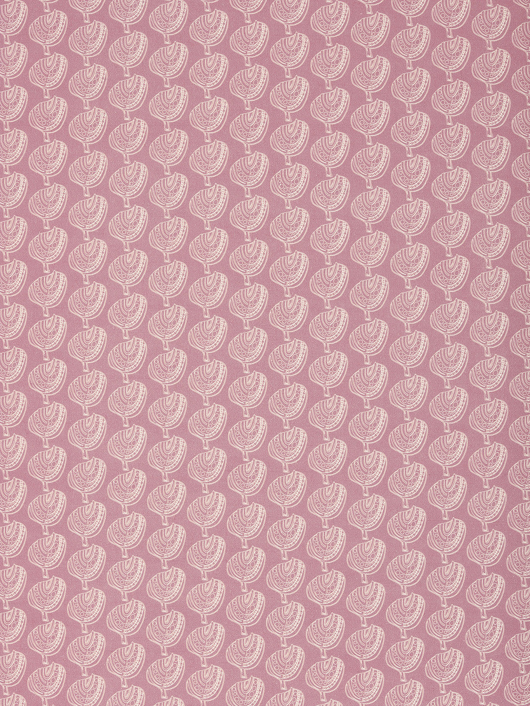 Graphic Apple Tree Pattern Printed Linen Cotton Canvas Fabric in Light Heather Pink