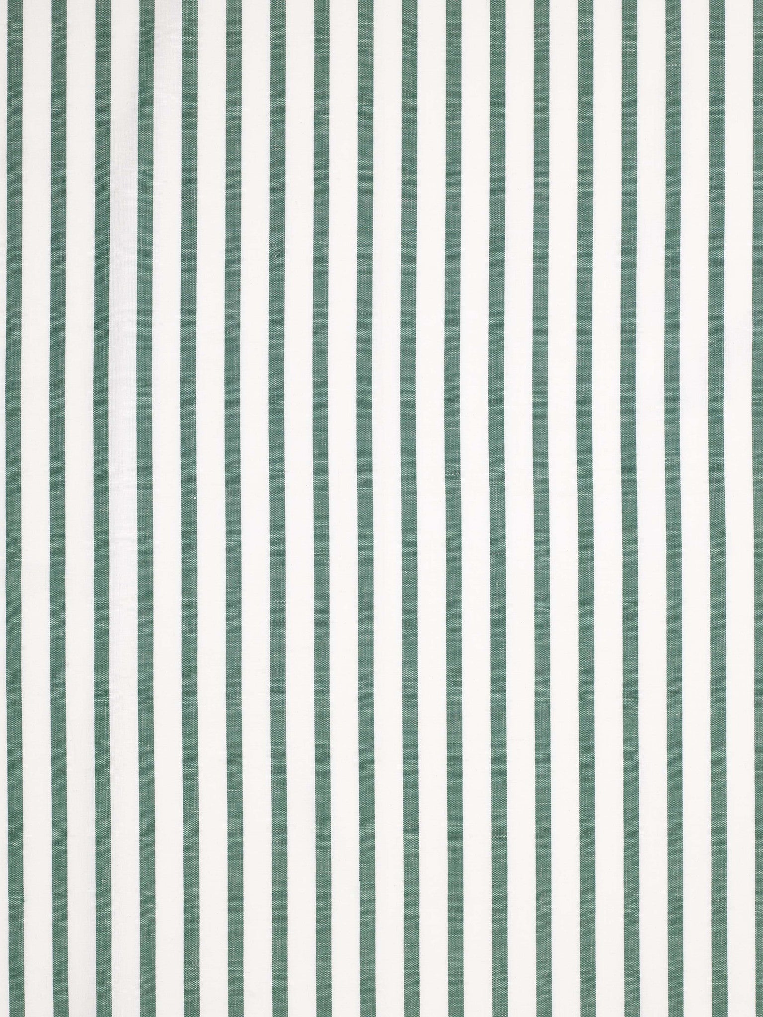 Autumn Ticking Stripe Cotton Linen Fabric by the Meter in Dark Moss Green