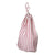 Autumn Ticking Stripe Drawstring Cotton Linen Laundry and Storage Bag in Heather Pink ships from Canada (USA)