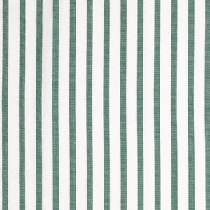 Autumn Ticking Stripe Cotton Linen Fabric by the Meter in Dark Moss Green