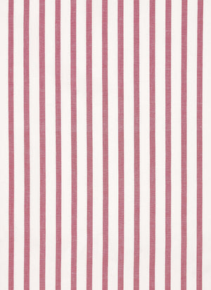 Autumn Ticking Stripe Cotton Linen Fabric by the Meter in Dark Heather Pink