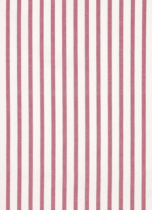 Autumn Ticking Stripe Cotton Linen Fabric by the Meter in Dark Heather Pink