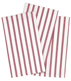 Autumn Stripe Tea Towel - Heather Pink