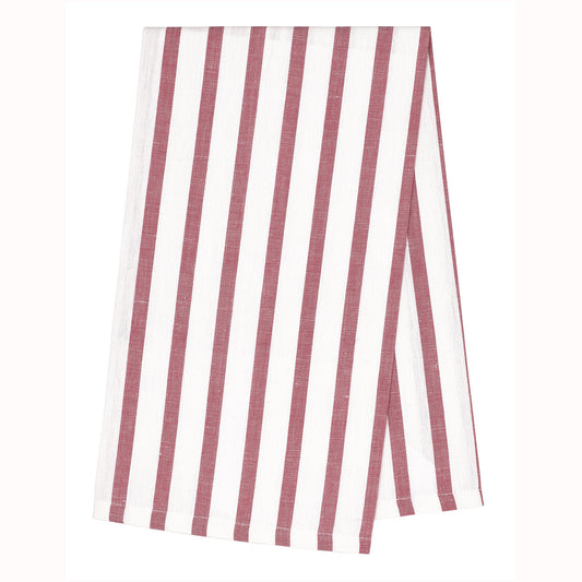 Autumn Stripe Tea Towel - Heather Pink