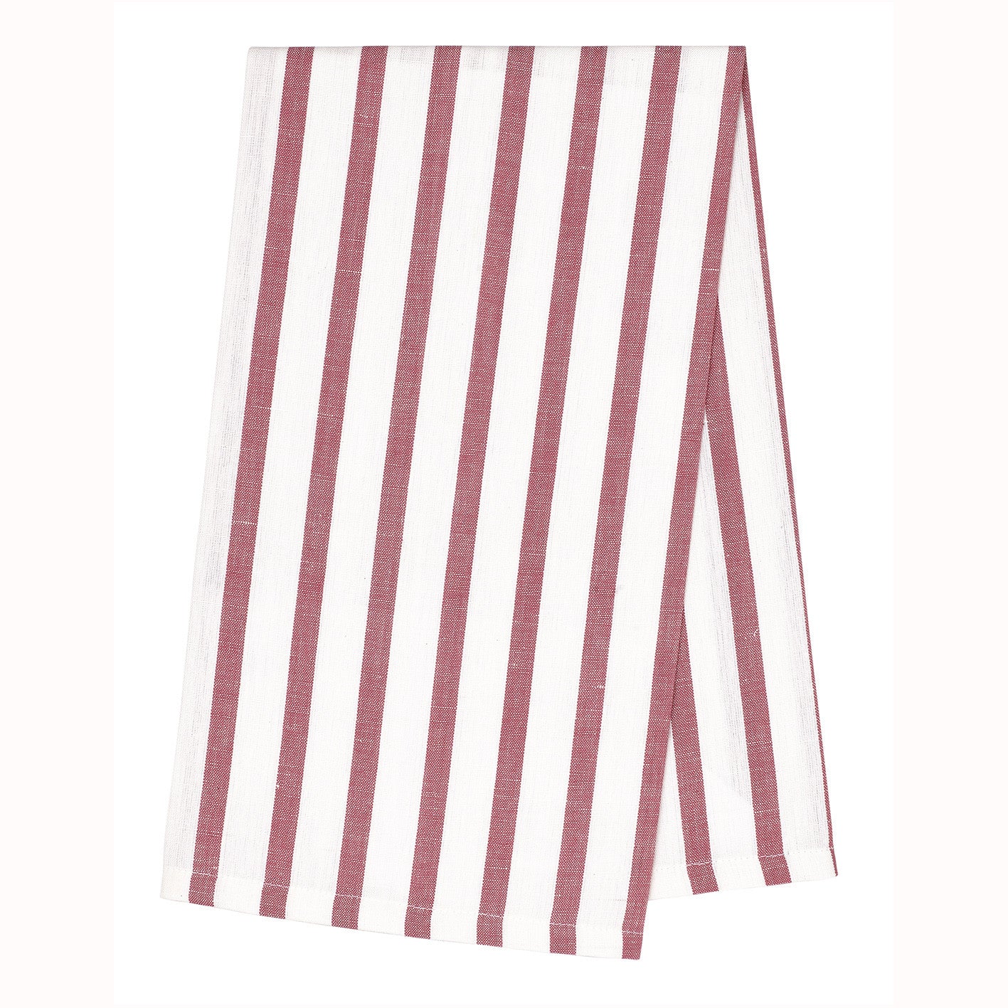Autumn Stripe Tea Towel - Heather Pink