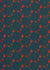 Beakrush floral home decor interior fabric by the meter for curtains, blinds and upholstery in dark petrol blue and red ships from Canada to USA