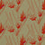 Beakrush floral home decor fabric for curtains, blinds and upholstery in Natural Earth and Geranium red ships from canada worldwide including the USA
