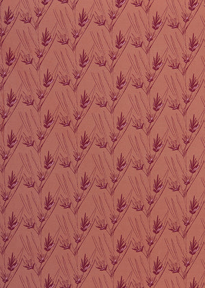Beakrush floral home decor interiors fabric for curtains, blinds and upholstery in terracotta ships from Canada worldwide including the USA