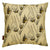 Beakrush floral designer cotton linen throw pillow in Natural Earth and Black ships from Canada worldwide including the USA 