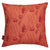 Beakrush floral cotton linen throw pillow in terracotta orange 45x45cm (18x18") ships from canada worldwide including the USA