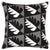 Betty Geometric Tree Pattern Cotton Linen Decorative Throw Pillow in Stone Grey 45x45cm (18x18")