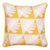 Betty Geometric Tree Pattern Linen Decorative Throw Pillow in Saffron Yellow 45x45cm (18x18")