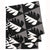 Betty Geometric Tree Pattern Linen Tablecloth in Stone Grey and Black Ships from Canada (USA)