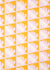 Betty Geometric Tree Pattern Cotton Linen Fabric by the Meter in Light Tea Rose Pink & Saffron Yellow