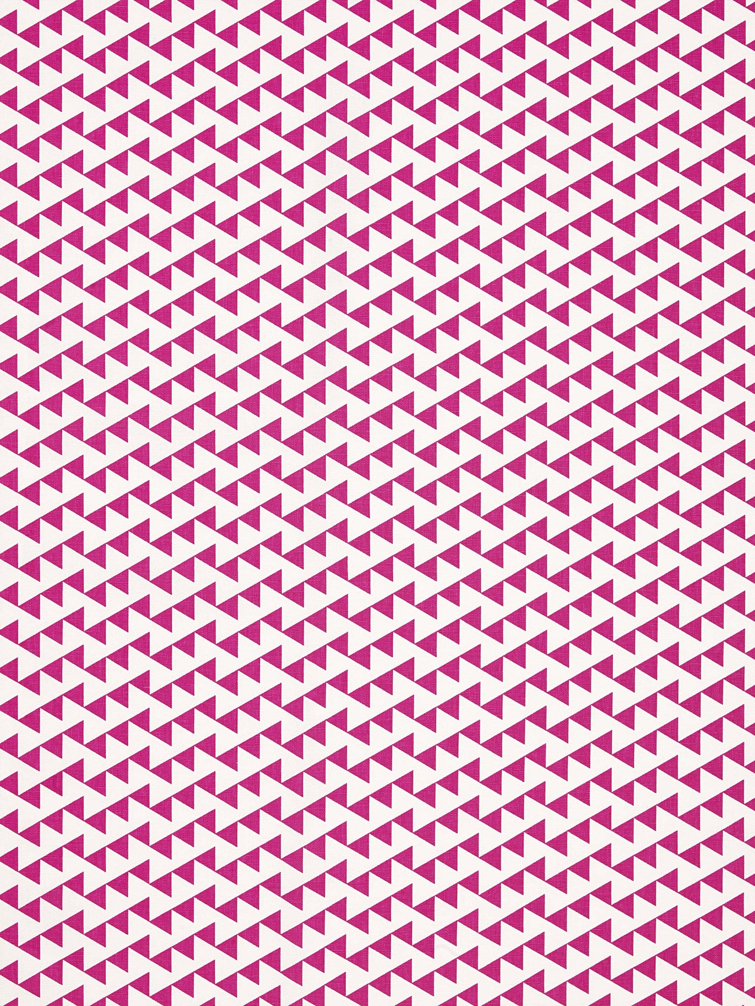 Bunting Geometric Pattern Cotton Linen Fabric Bright Fuchsia Pink