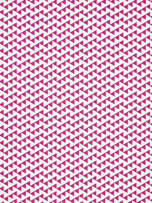 Bunting Geometric Pattern Cotton Linen Fabric Bright Fuchsia Pink