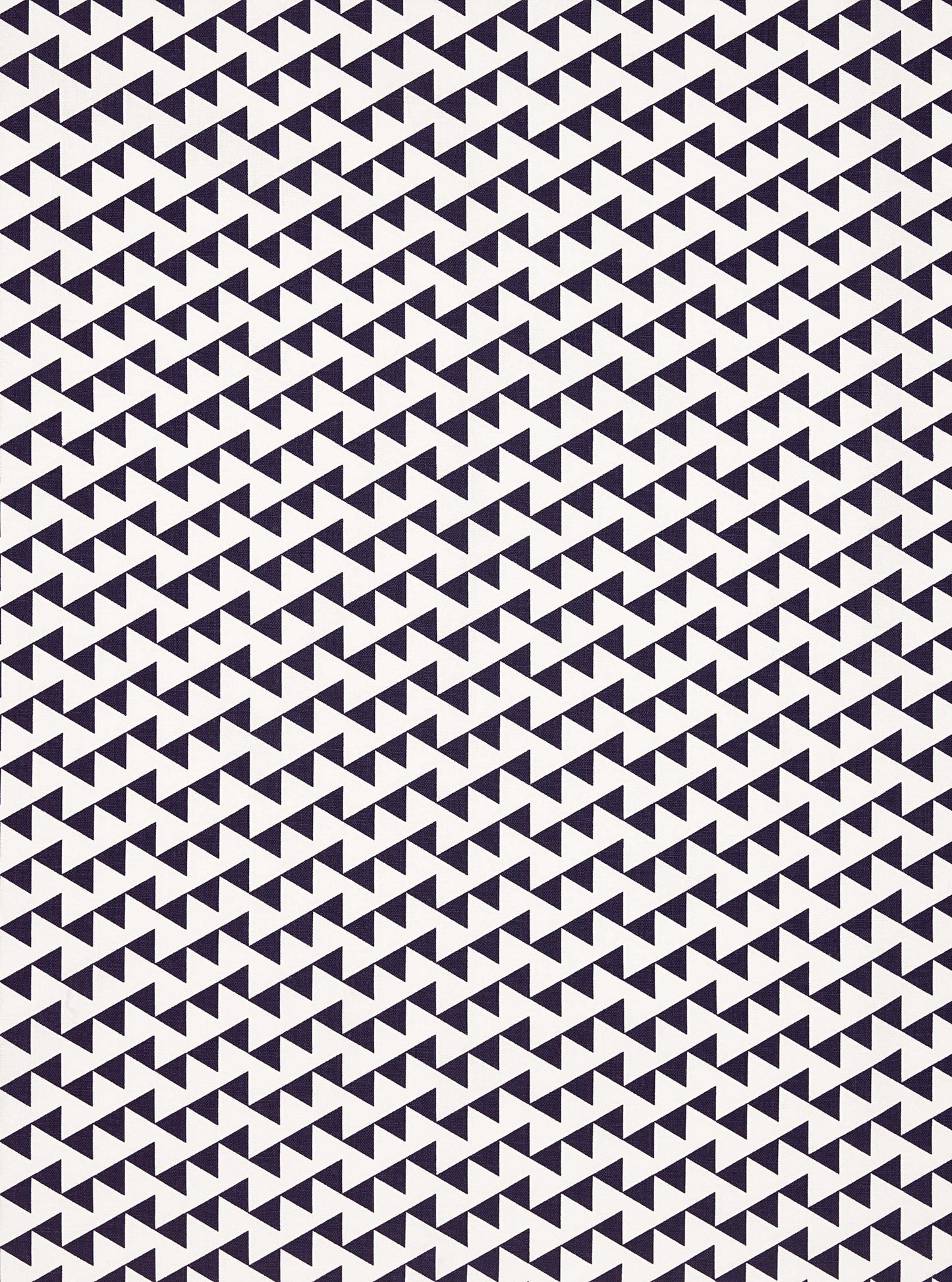 Bunting Geometric Pattern Cotton Linen Fabric in Dark Aubergine Purple