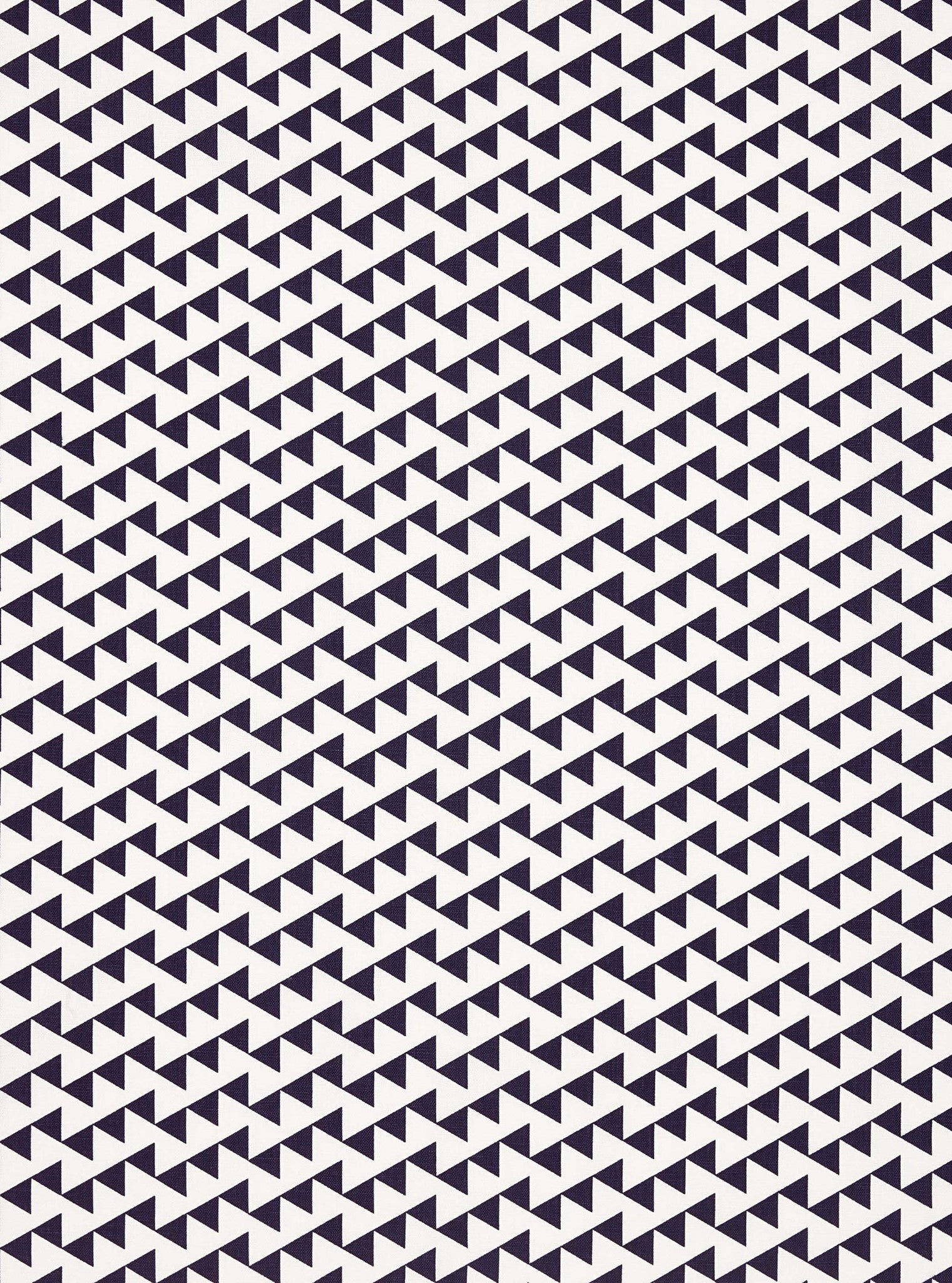 Bunting Geometric Pattern Cotton Linen Fabric in Dark Aubergine Purple