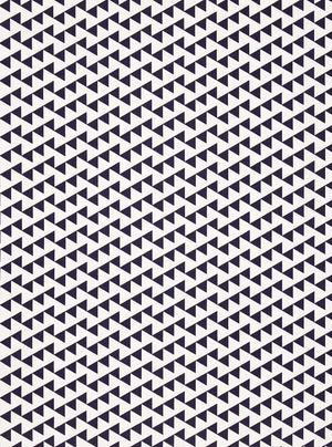 Bunting Geometric Pattern Cotton Linen Fabric in Dark Aubergine Purple