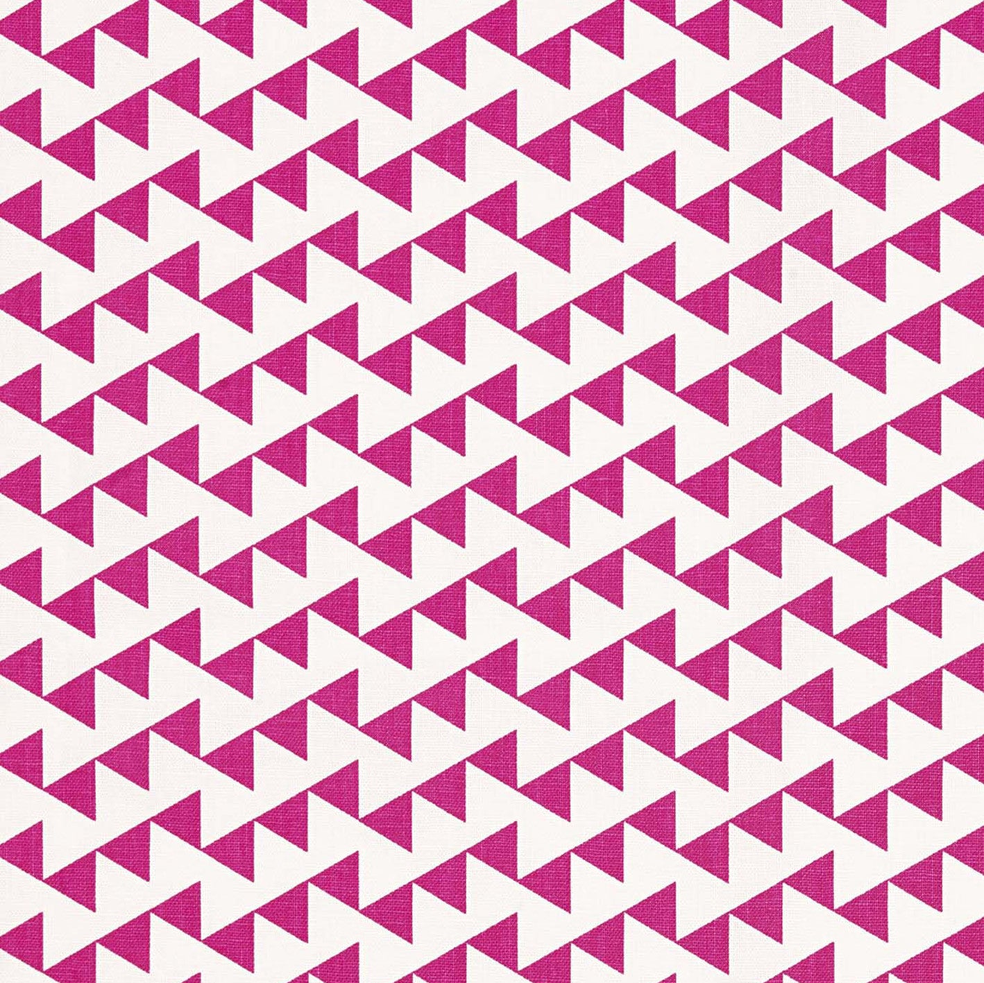Bunting Geometric Pattern Cotton Linen Fabric Bright Fuchsia Pink