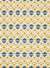 Glasswork Geometric Pattern Cotton Linen Fabric by the Meter in Gold & Dark Petrol Blue