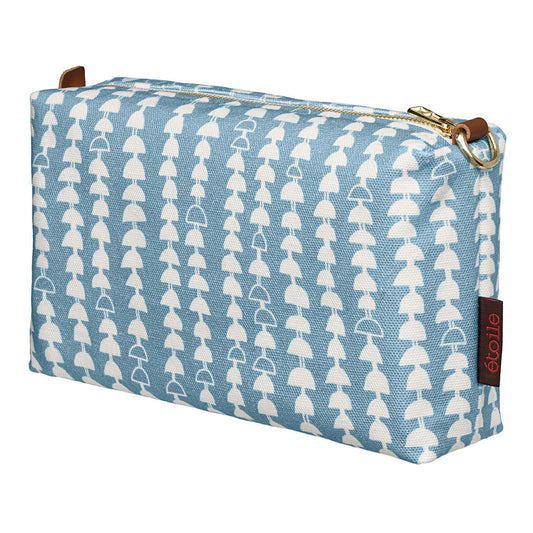 Hopi Graphic Pattern Canvas Toiletry Travel or wash Bag Light Chambray Blue Ships from Canada Perfect for cosmetics, shaving and wash kit (USA)