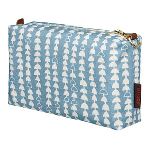 Hopi Graphic Pattern Canvas Toiletry Travel or wash Bag Light Chambray Blue Ships from Canada Perfect for cosmetics, shaving and wash kit (USA)