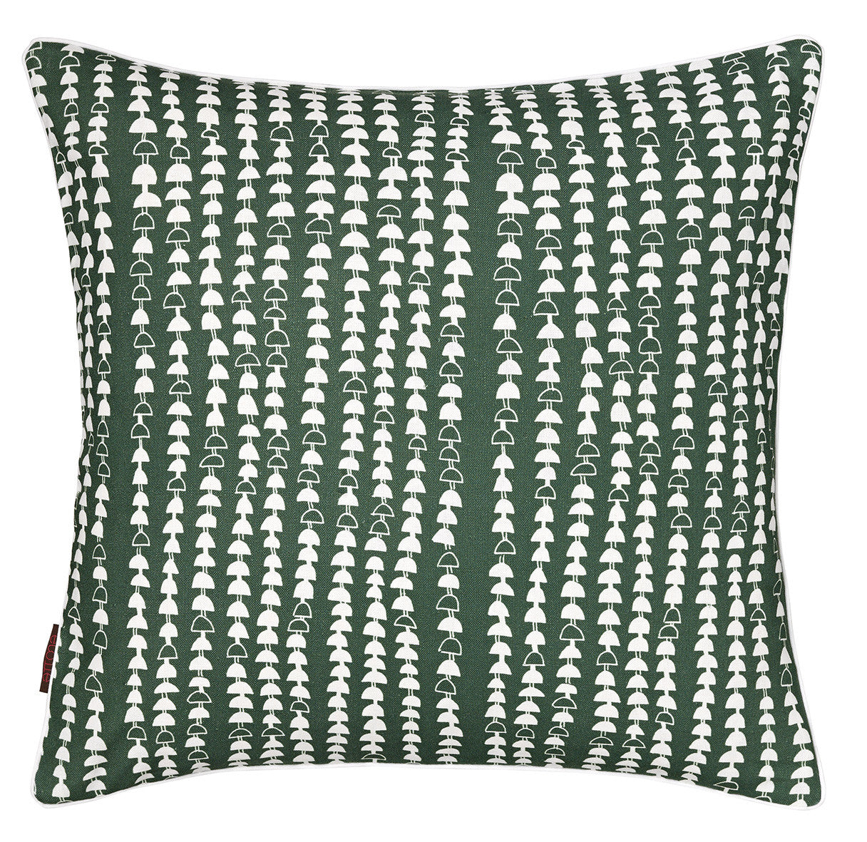 Hopi Graphic Pattern Cotton Linen Decorative Throw Pillow in Dark Moss Green 45x45cm 18x18"