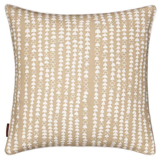 Hopi Graphic Patterned Linen Union Decorative Throw Pillow (Cream) Earth 45x45cm 18x18" Ships from Canada worldwide including the USA