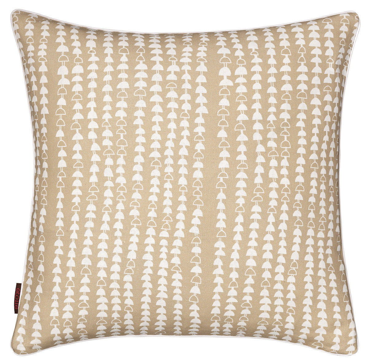 Hopi Graphic Patterned Linen Union Decorative Throw Pillow (Cream) Earth 45x45cm 18x18" Ships from Canada worldwide including the USA