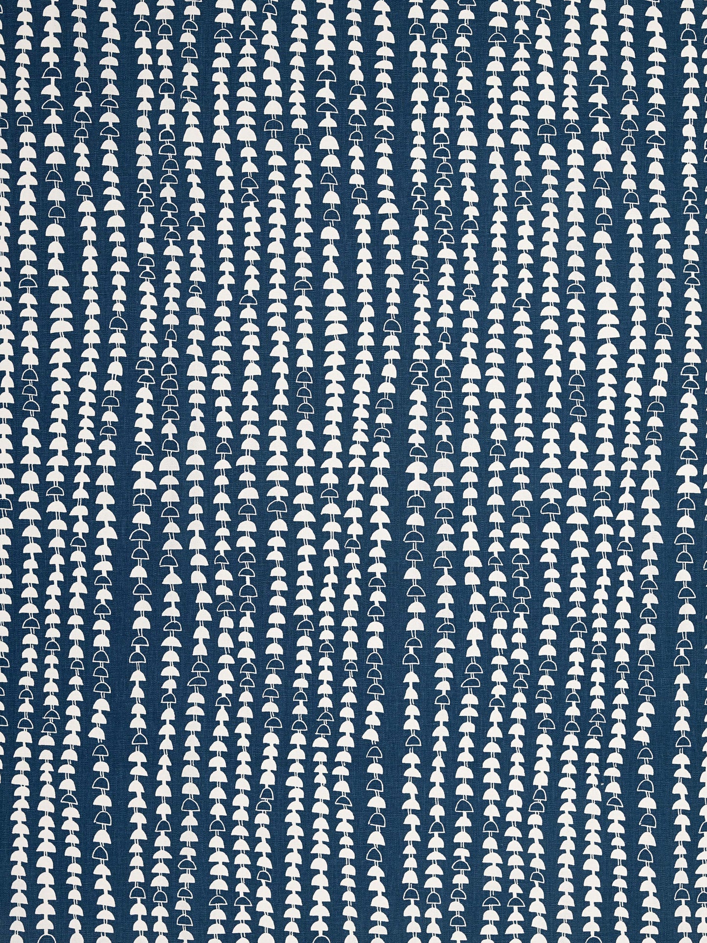 Hopi Graphic Strung Bead Pattern Linen Cotton Designer Home Decor Fabric for curtains, blinds, upholstery in Dark Petrol Blue Navy Canada USA