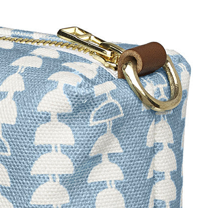 Hopi Graphic Pattern Canvas Toiletry Travel or wash Bag Light Chambray Blue Ships from Canada Perfect for cosmetics, shaving and wash kit (USA)