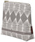 Tiki Huts Pattern Cotton Canvas Cosmetic Bag in Light Dove Grey