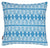 Tiki Huts Pattern Linen Throw Pillow Cushion in Bright Turquoise Blue 45x45cm 18x18" ships from Canada worldwide including the USA