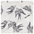 Katia Swallow Pattern Linen Napkin in Dark Aubergine Purple