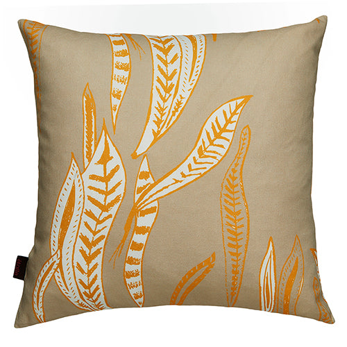 Kelp-seaweed-pattern-large-throw-pillow-beige-earth-maize-55x55cm-22"-canada-usa