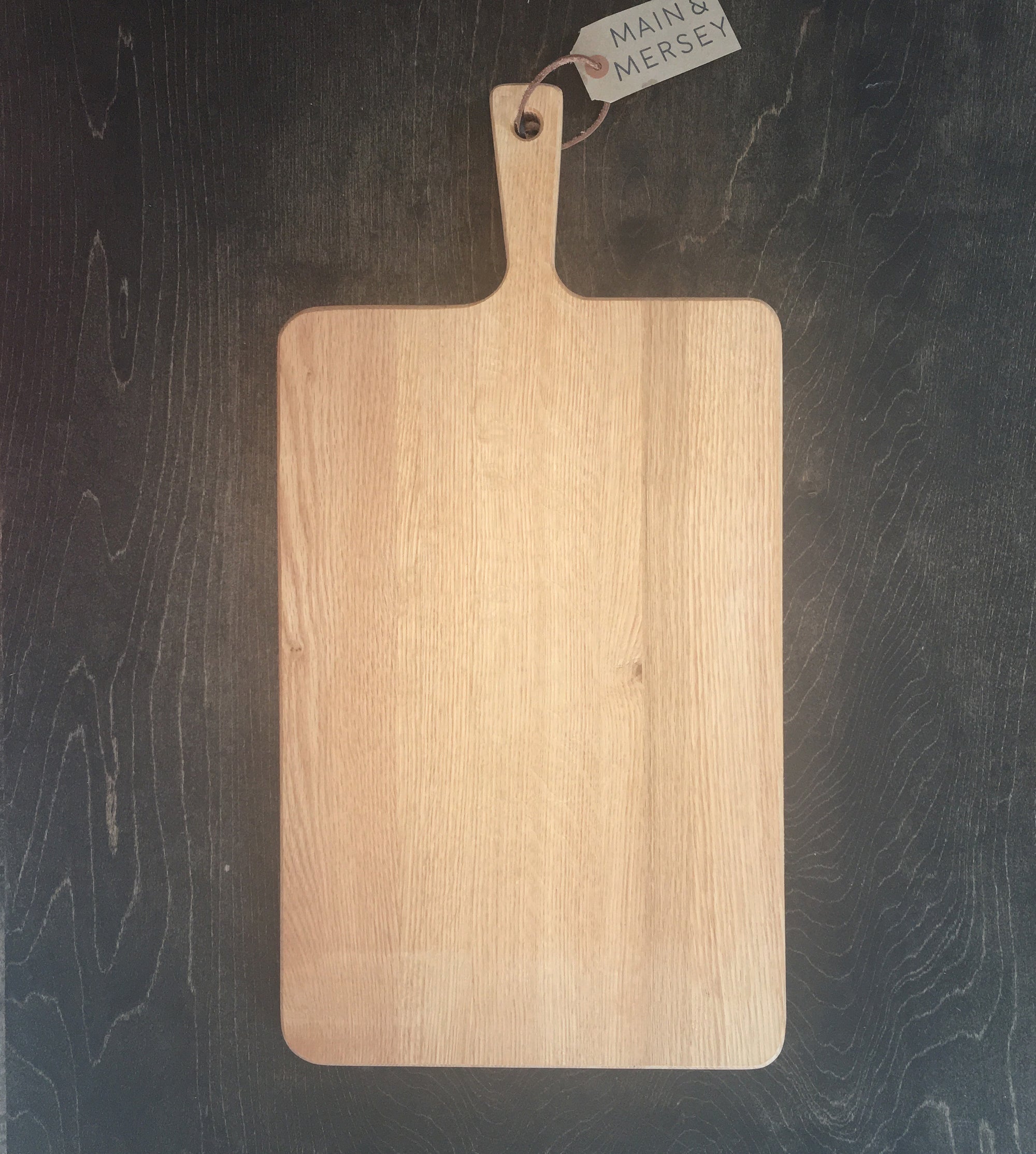 Large Oak Cutting Board with Handle 23" x 12" width x depth 3/4"(57.5x30x2cm)