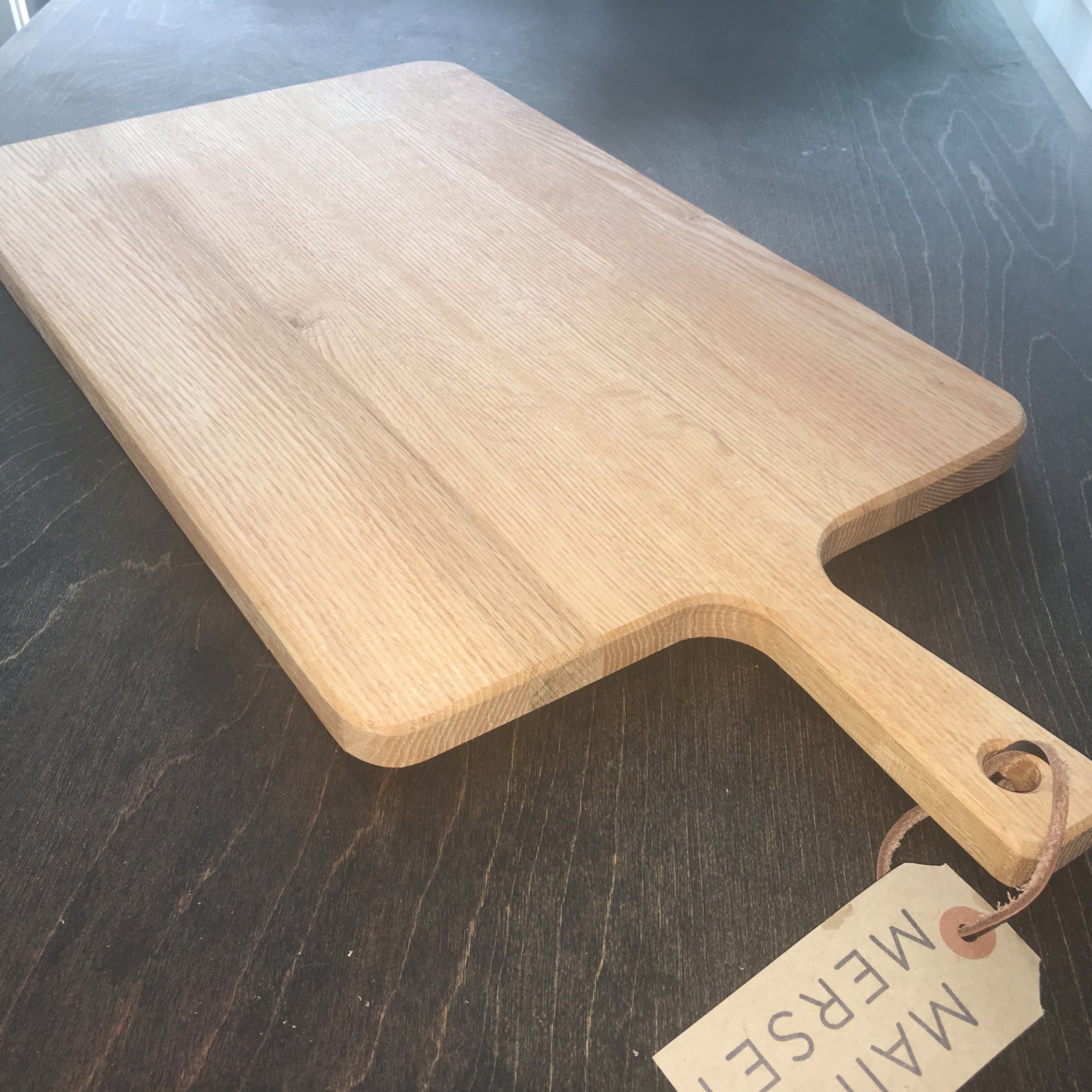 Large Oak Cutting Board with Handle 23" x 12" width x depth 3/4"(57.5x30x2cm)